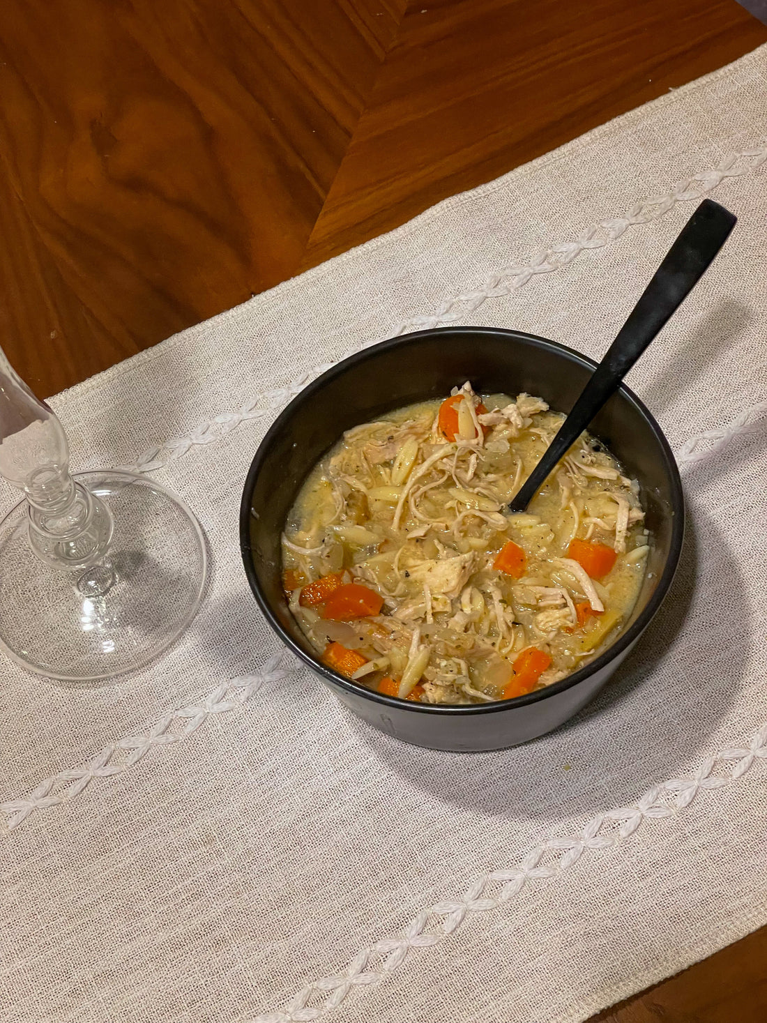 Chicken Lemon Ginger Orzo Soup