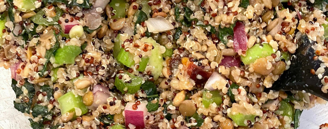Kale Lentil Quinoa Salad